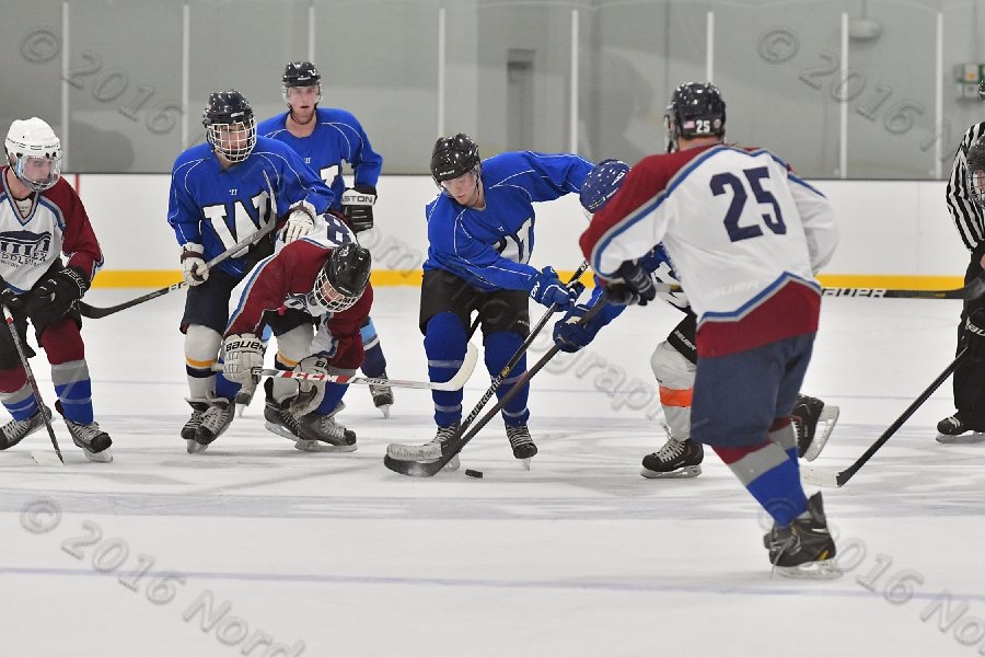 Wheaton College Men\'s Ice Hockey vs Middlesex Community College. - Photo By: KEITH NORDSTROM